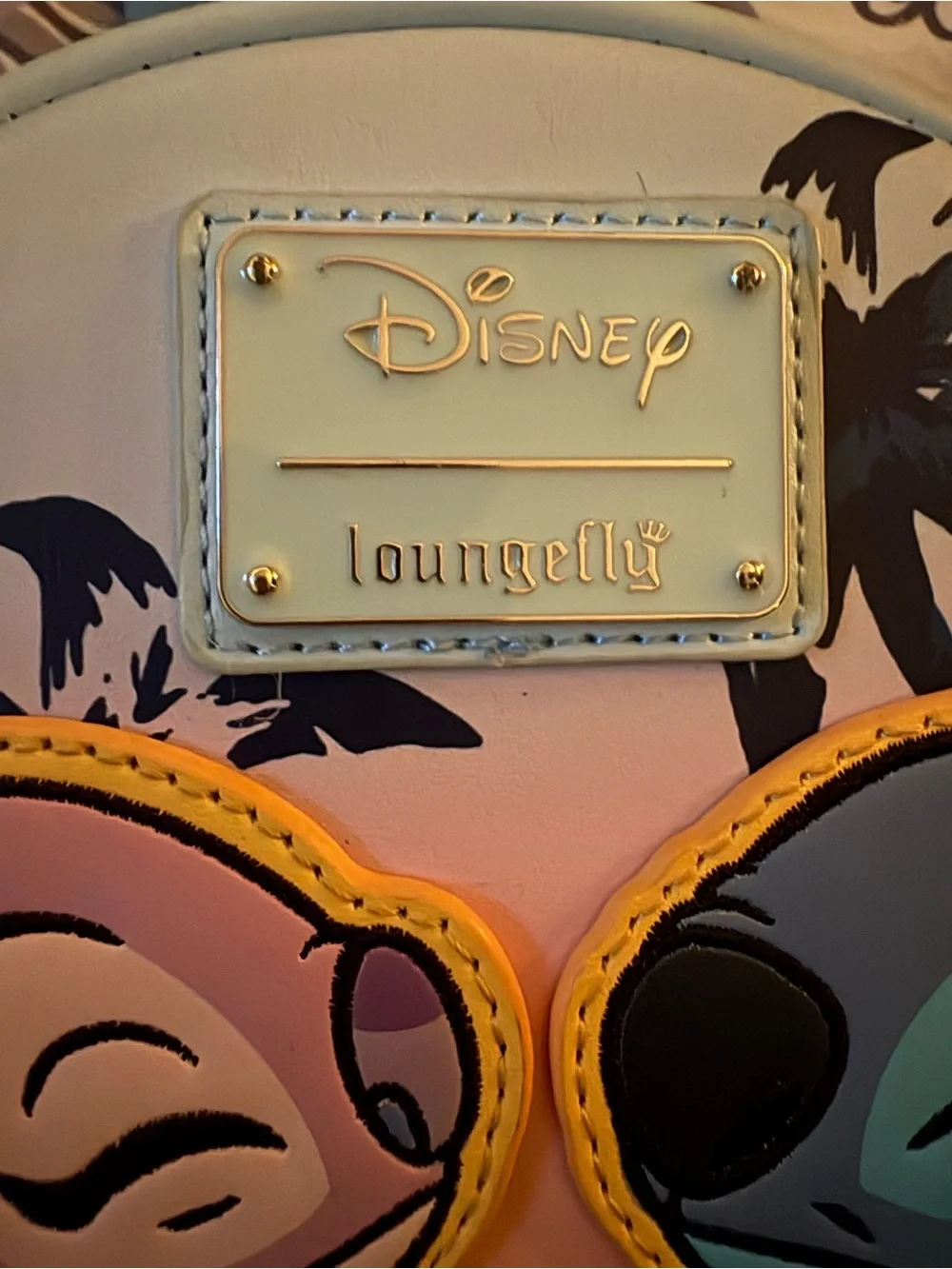 Disney Loungefly Pastel Pink Blue Lilo & Stitch Mini Backpack